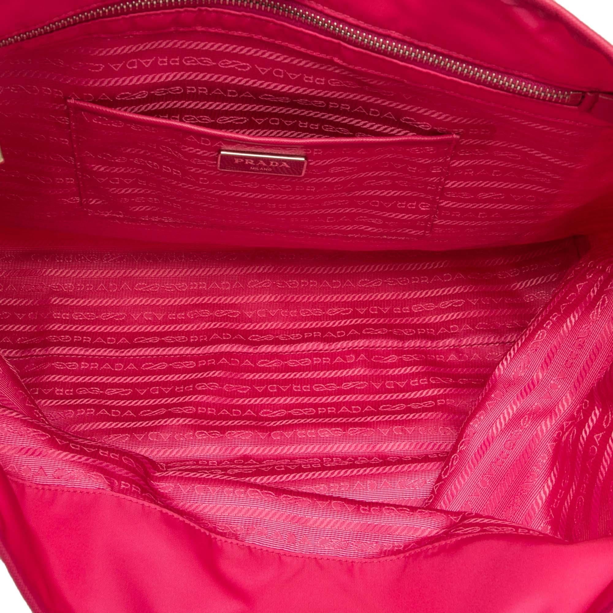 Prada Saffiano Trimmed Tessuto Open Convertible Tote