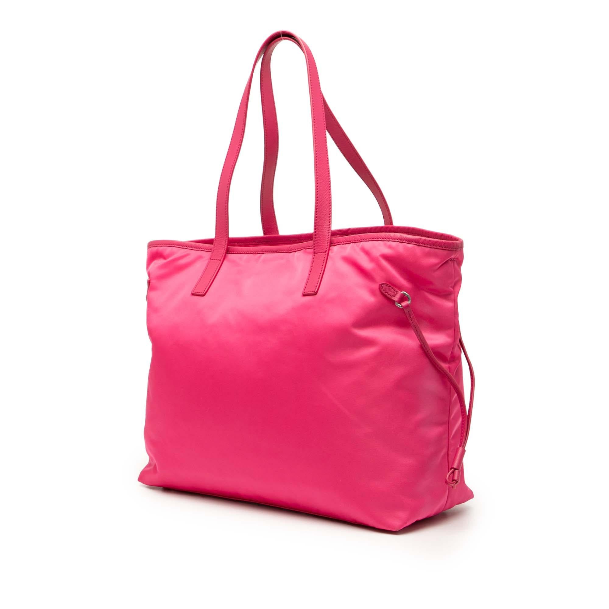 Prada Saffiano Trimmed Tessuto Open Convertible Tote