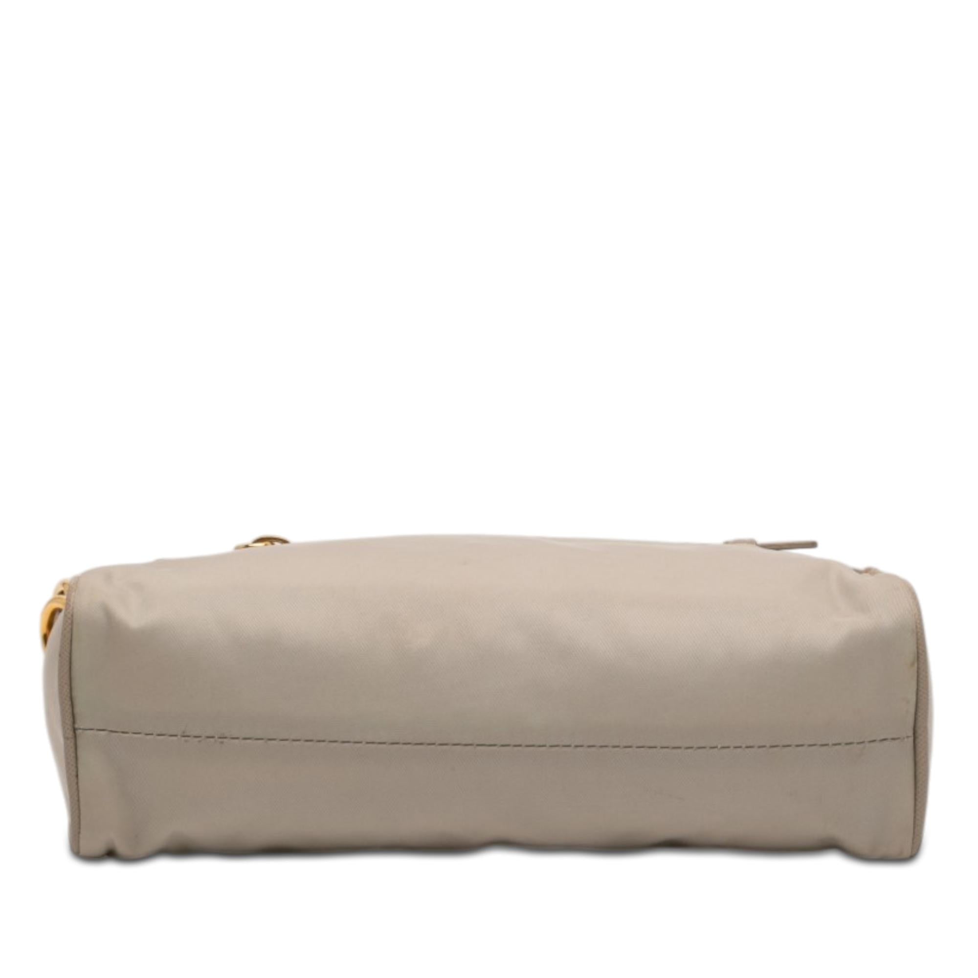 Prada Saffiano Trimmed Tessuto Pocket Shoulder Bag