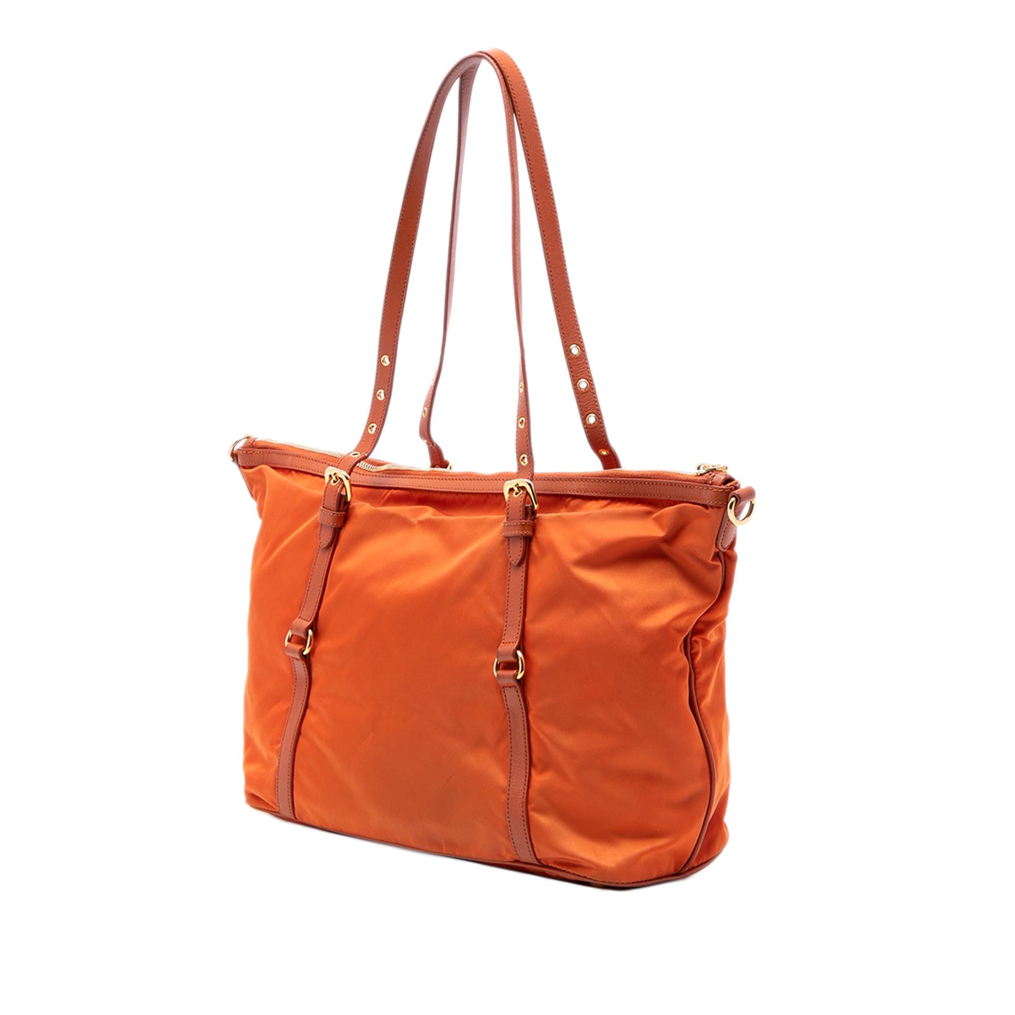 Prada Saffiano Trimmed Tessuto Satchel