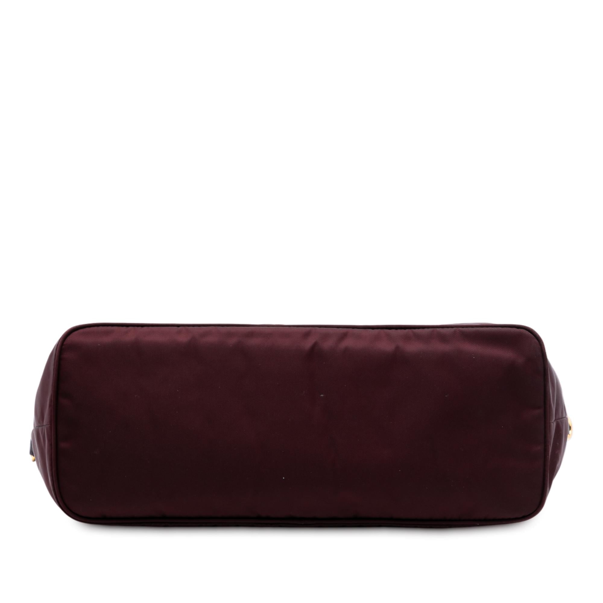 Prada Saffiano Trimmed Tessuto Satchel