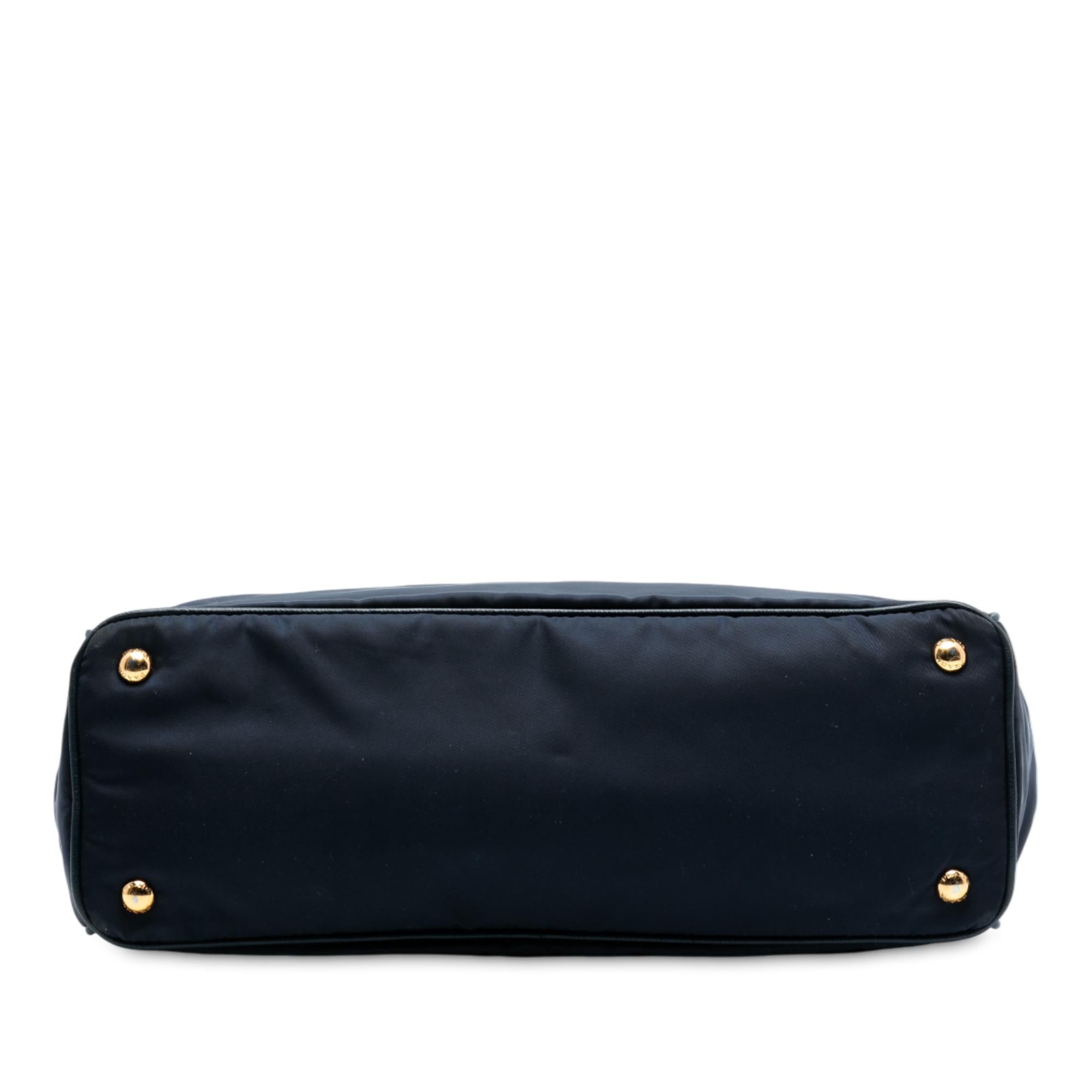 Prada Saffiano Trimmed Tessuto Satchel