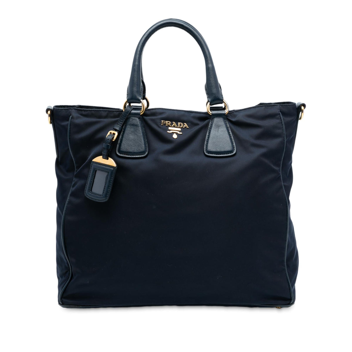 Prada Saffiano Trimmed Tessuto Satchel
