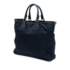 Prada Saffiano Trimmed Tessuto Satchel