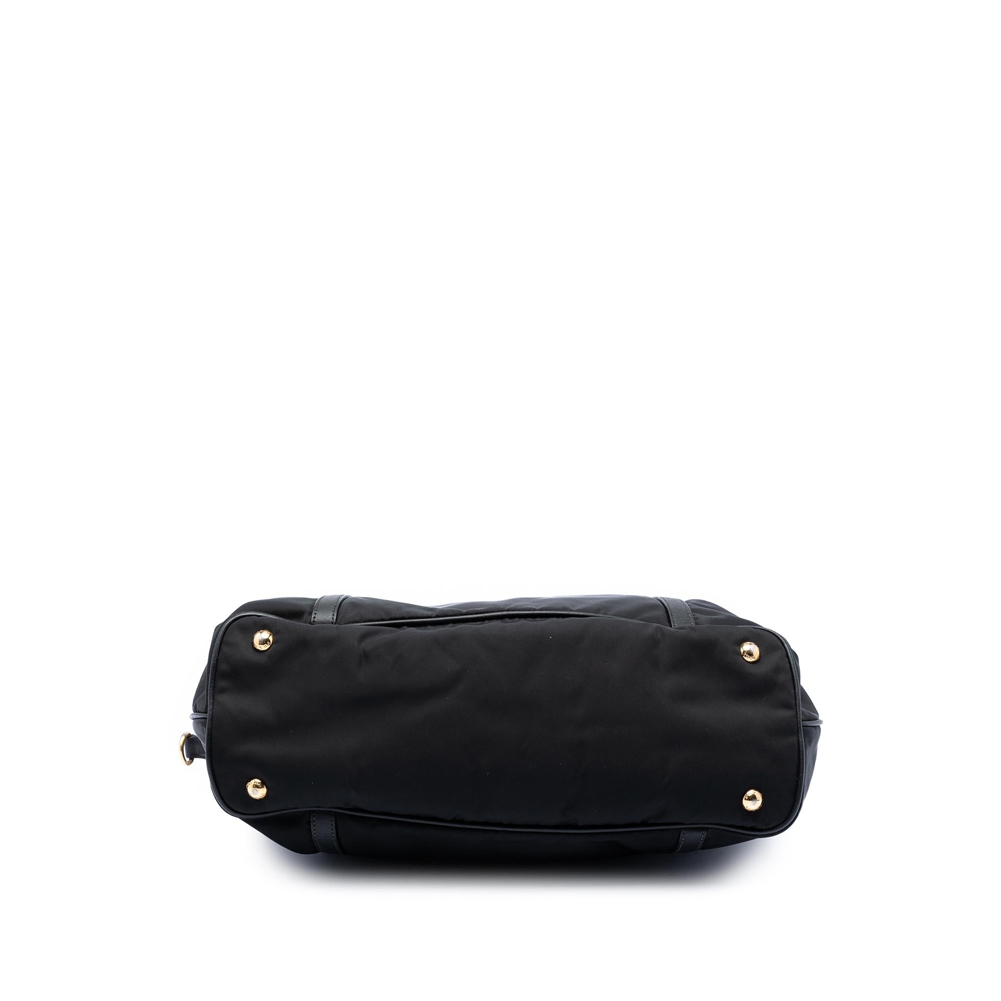 Prada Saffiano Trimmed Tessuto Satchel