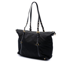 Prada Saffiano Trimmed Tessuto Satchel