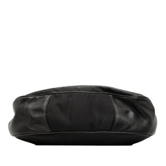 Prada Saffiano Trimmed Tessuto Shoulder Bag
