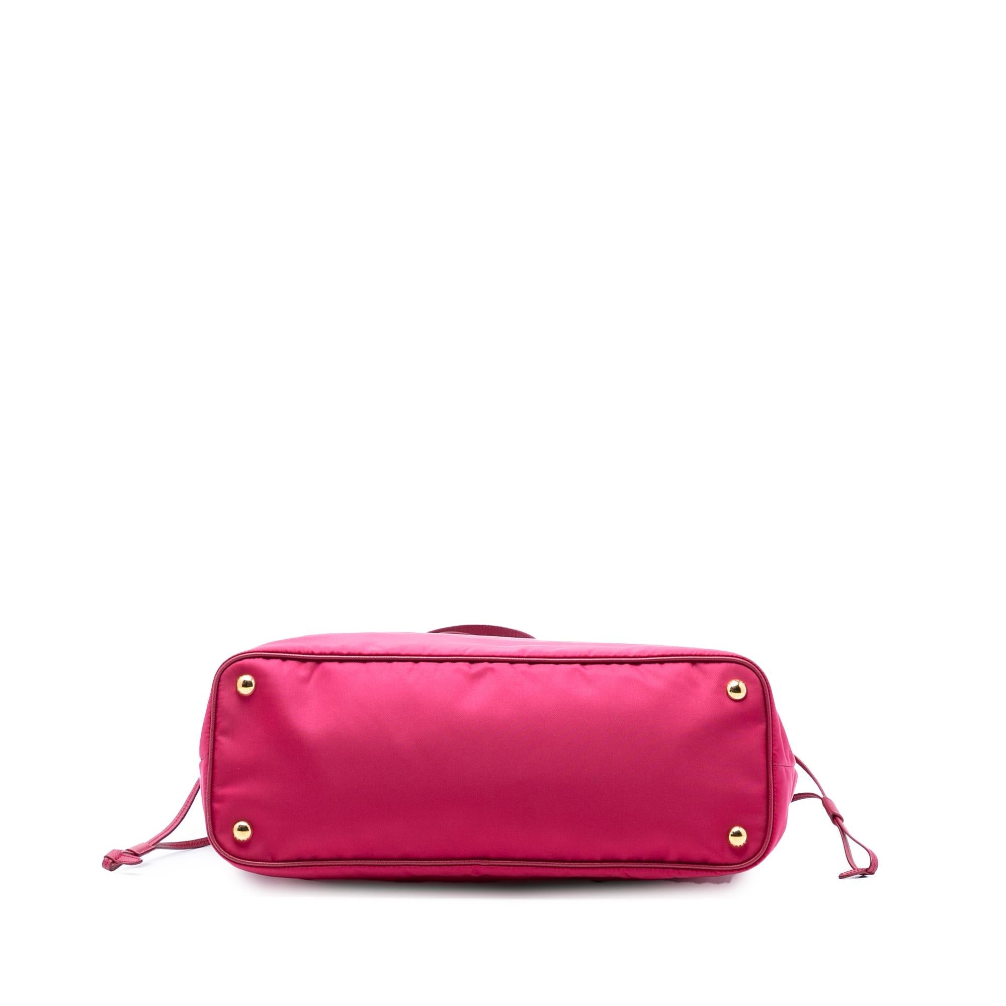 Prada Saffiano Trimmed Tessuto Tote