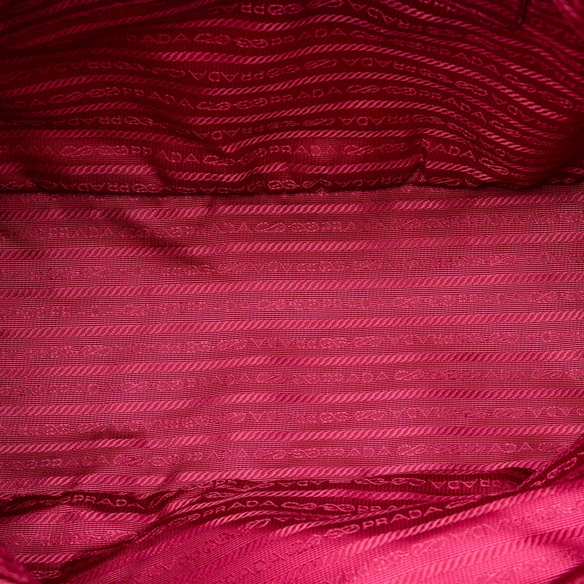 Prada Saffiano Trimmed Tessuto Tote