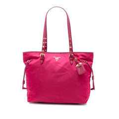 Prada Saffiano Trimmed Tessuto Tote