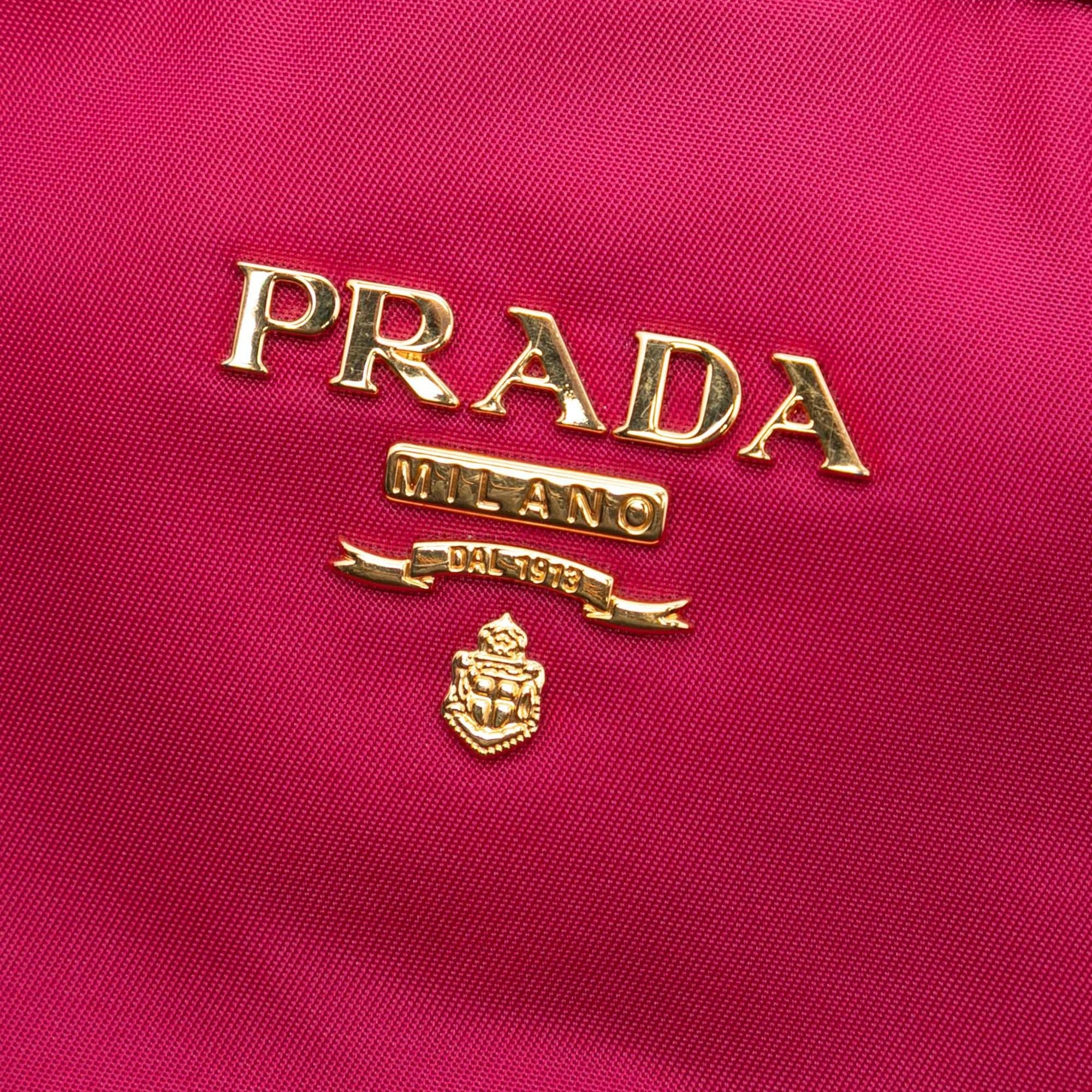 Prada Saffiano Trimmed Tessuto Tote