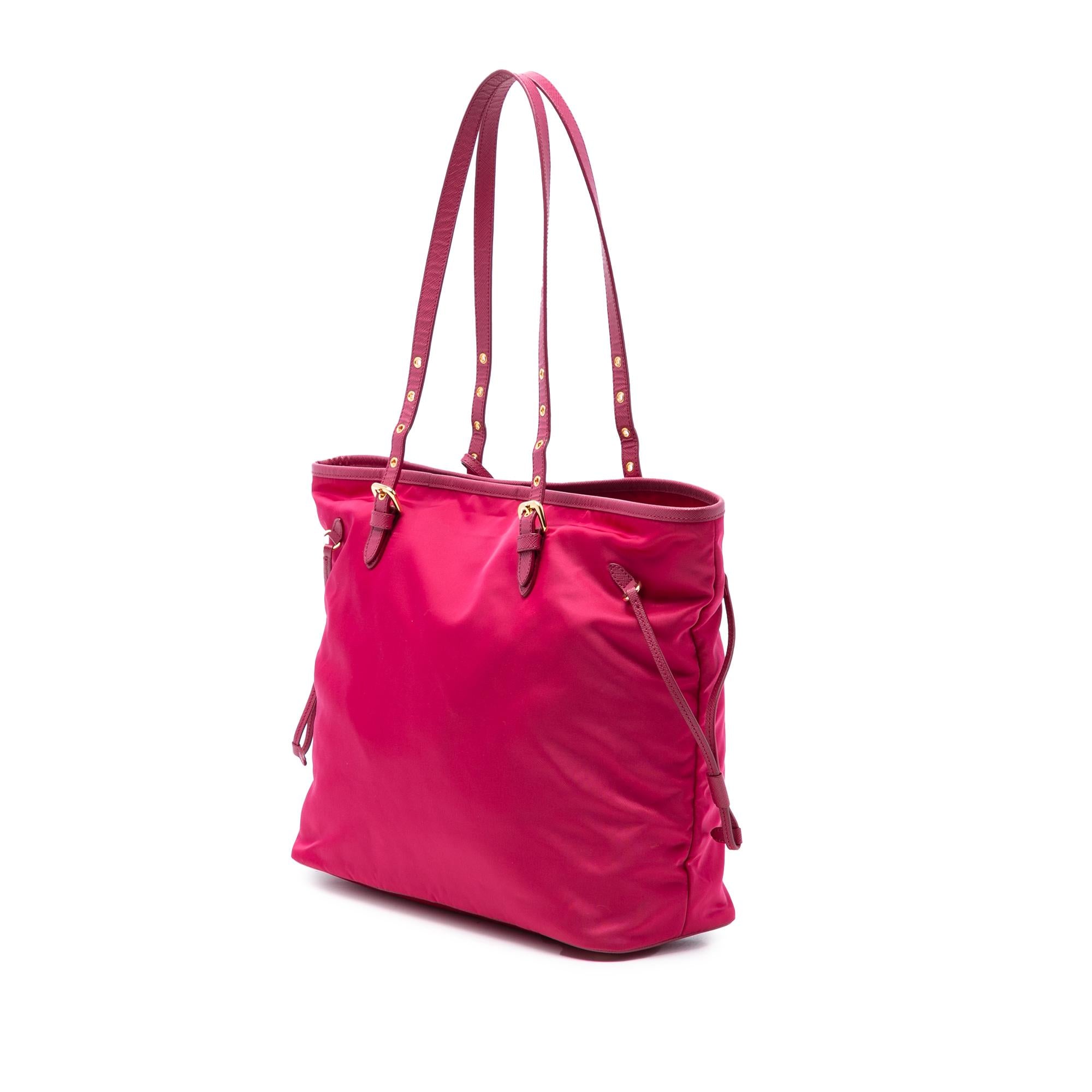 Prada Saffiano Trimmed Tessuto Tote