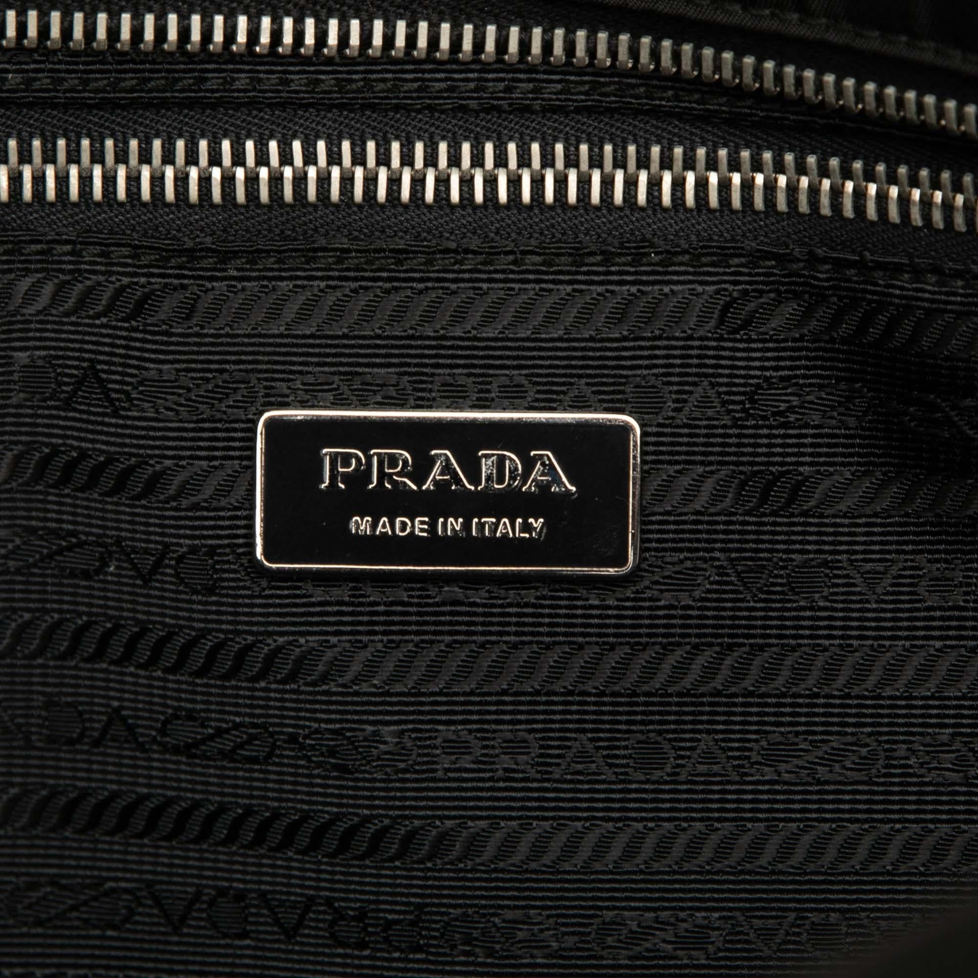 Prada Saffiano Trimmed Tessuto Tote