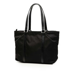 Prada Saffiano Trimmed Tessuto Tote