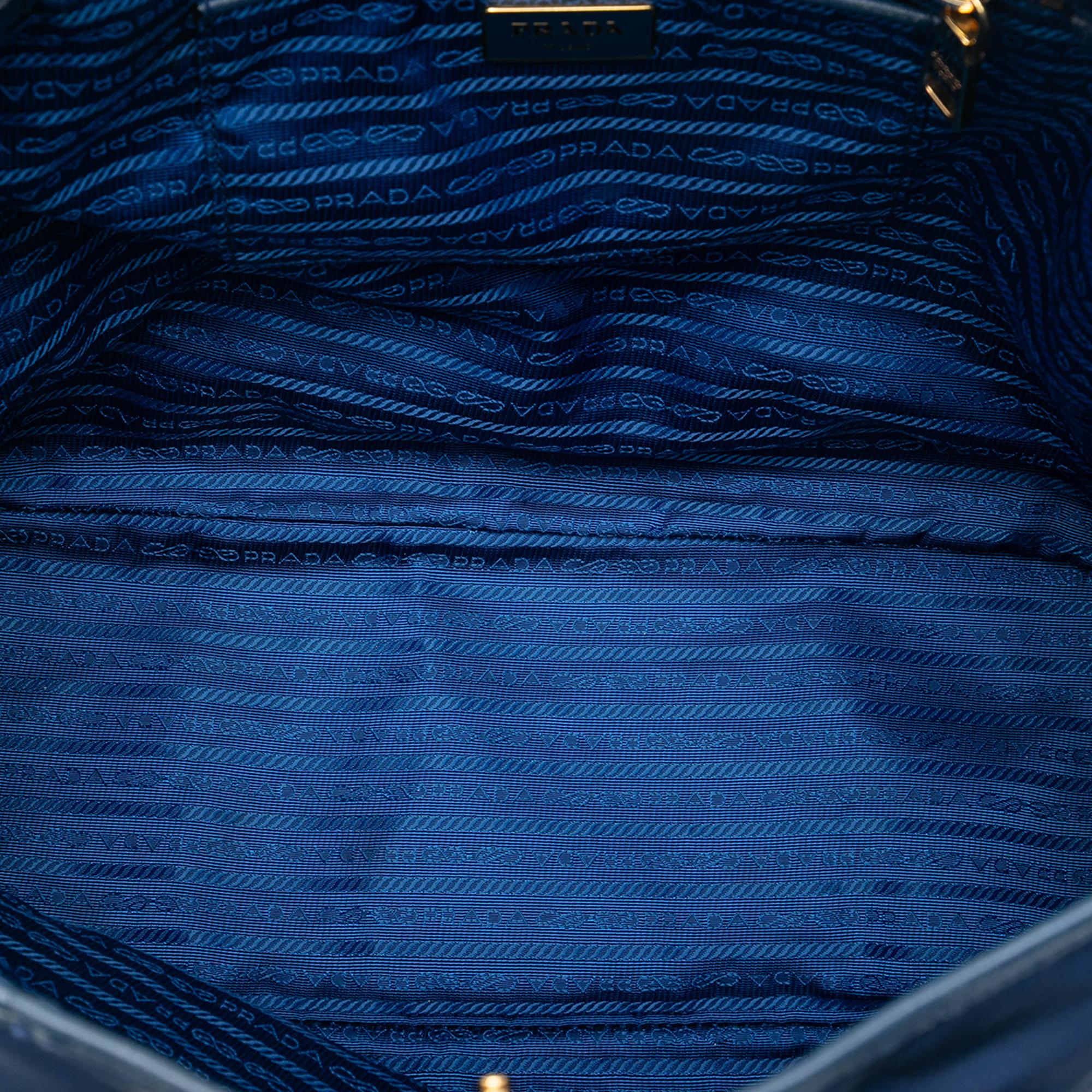 Prada Saffiano Trimmed Tessuto Tote