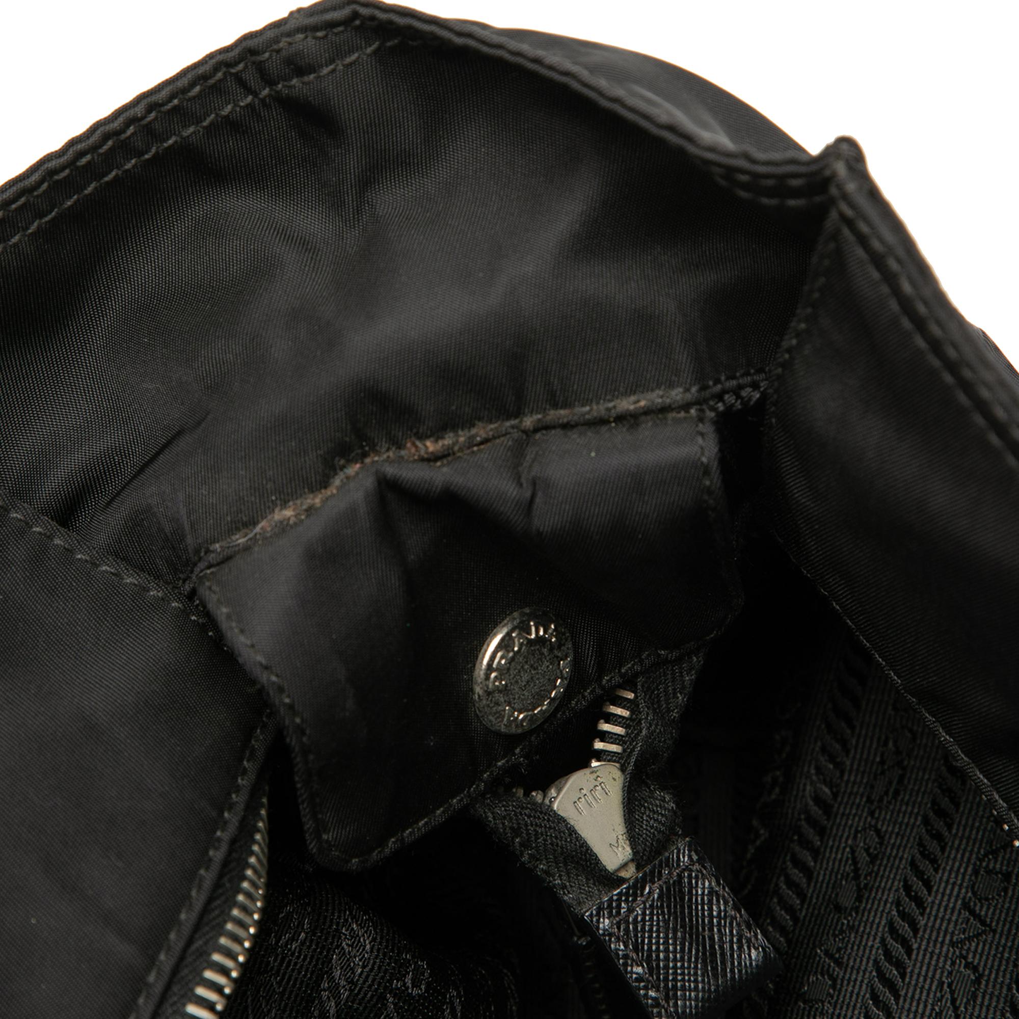 Prada Saffiano Trimmed Tessuto Tote