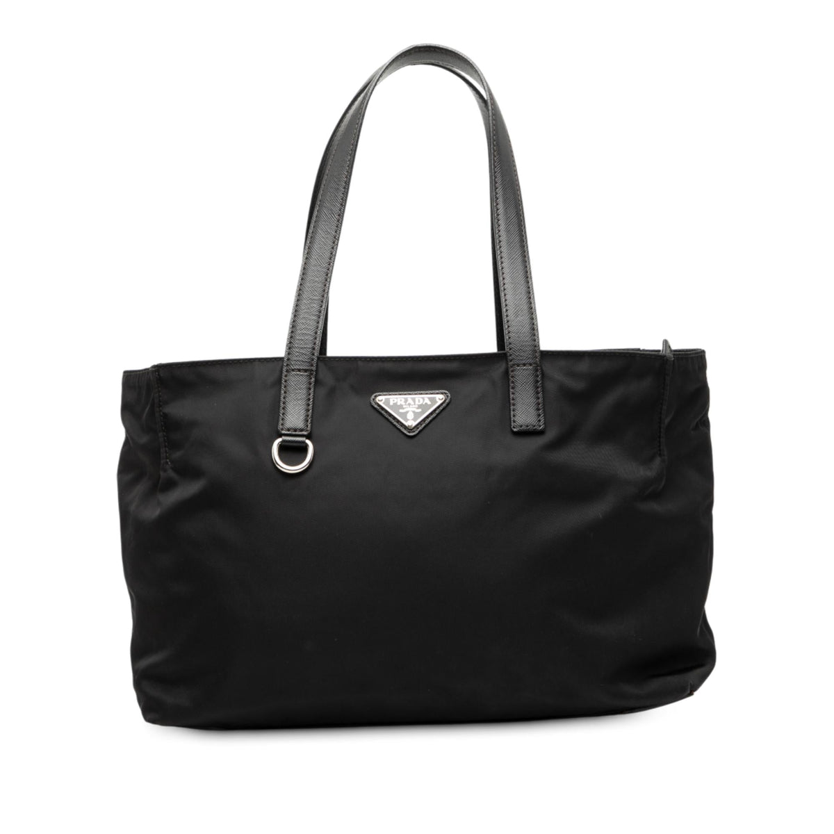 Prada Saffiano Trimmed Tessuto Tote