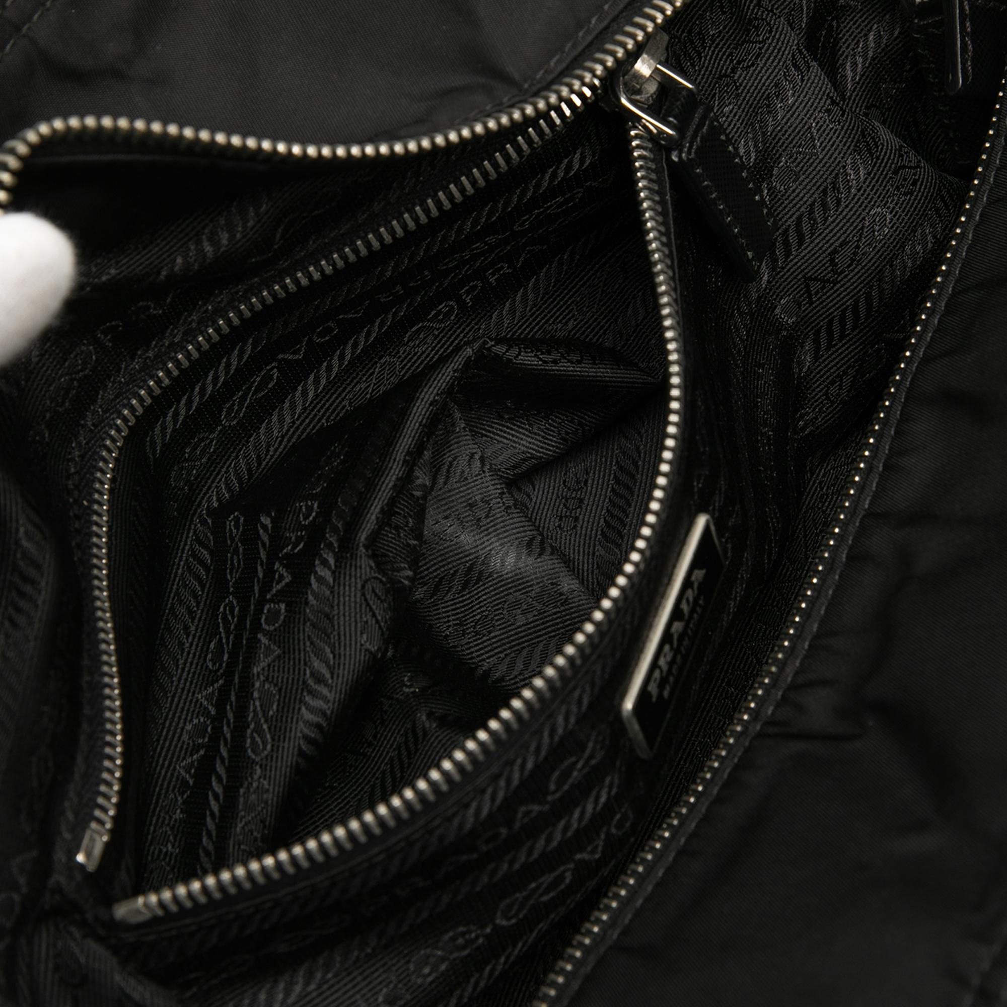 Prada Saffiano Trimmed Tessuto Tote