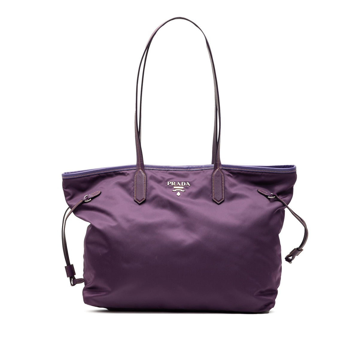 Prada Saffiano Trimmed Tessuto Tote