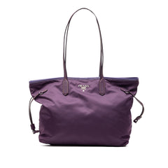 Prada Saffiano Trimmed Tessuto Tote