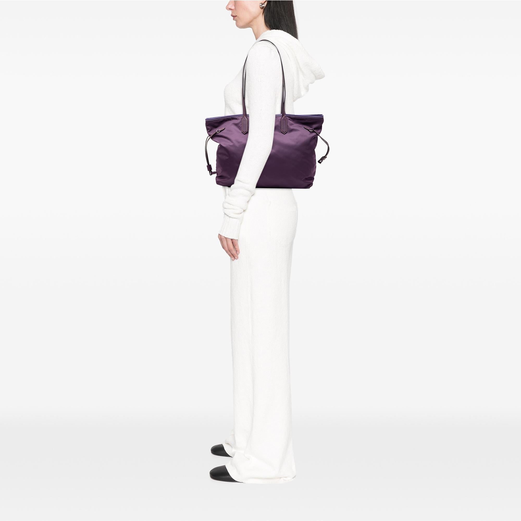 Prada Saffiano Trimmed Tessuto Tote