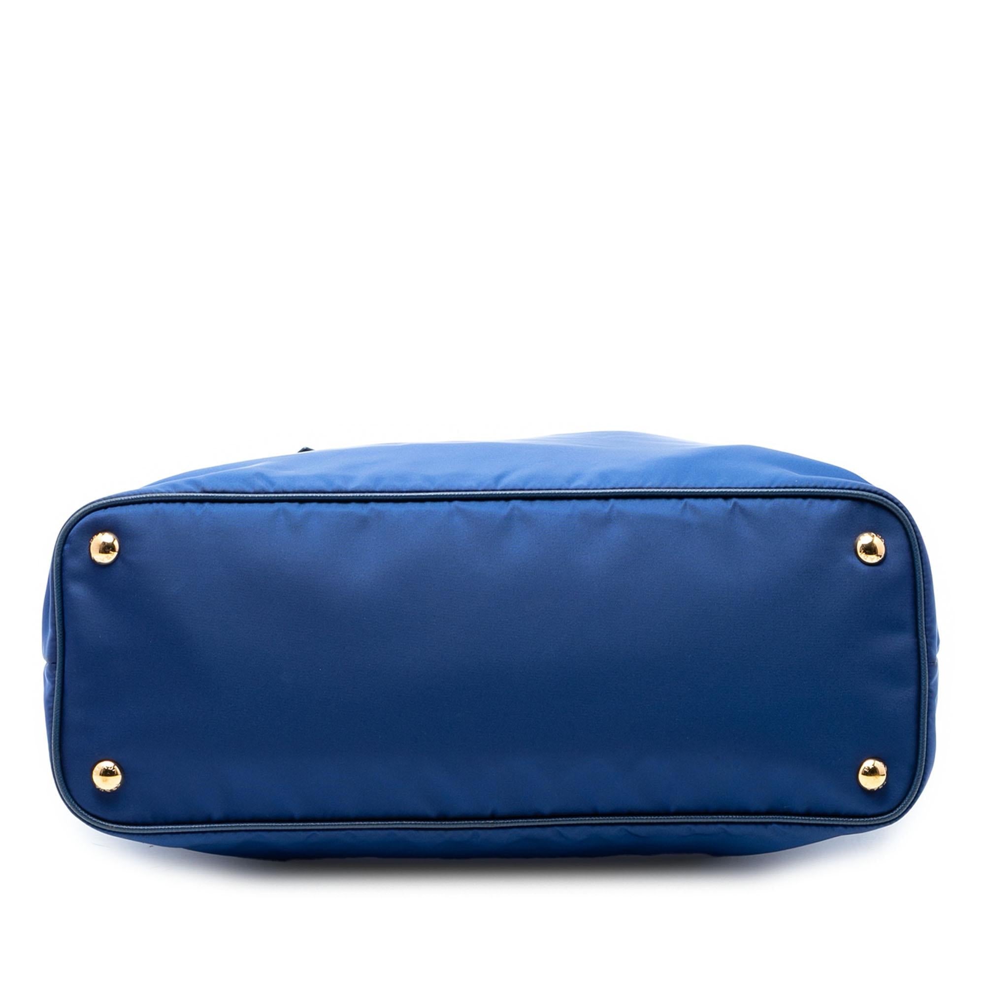 Prada Saffiano Trimmed Tessuto Tote