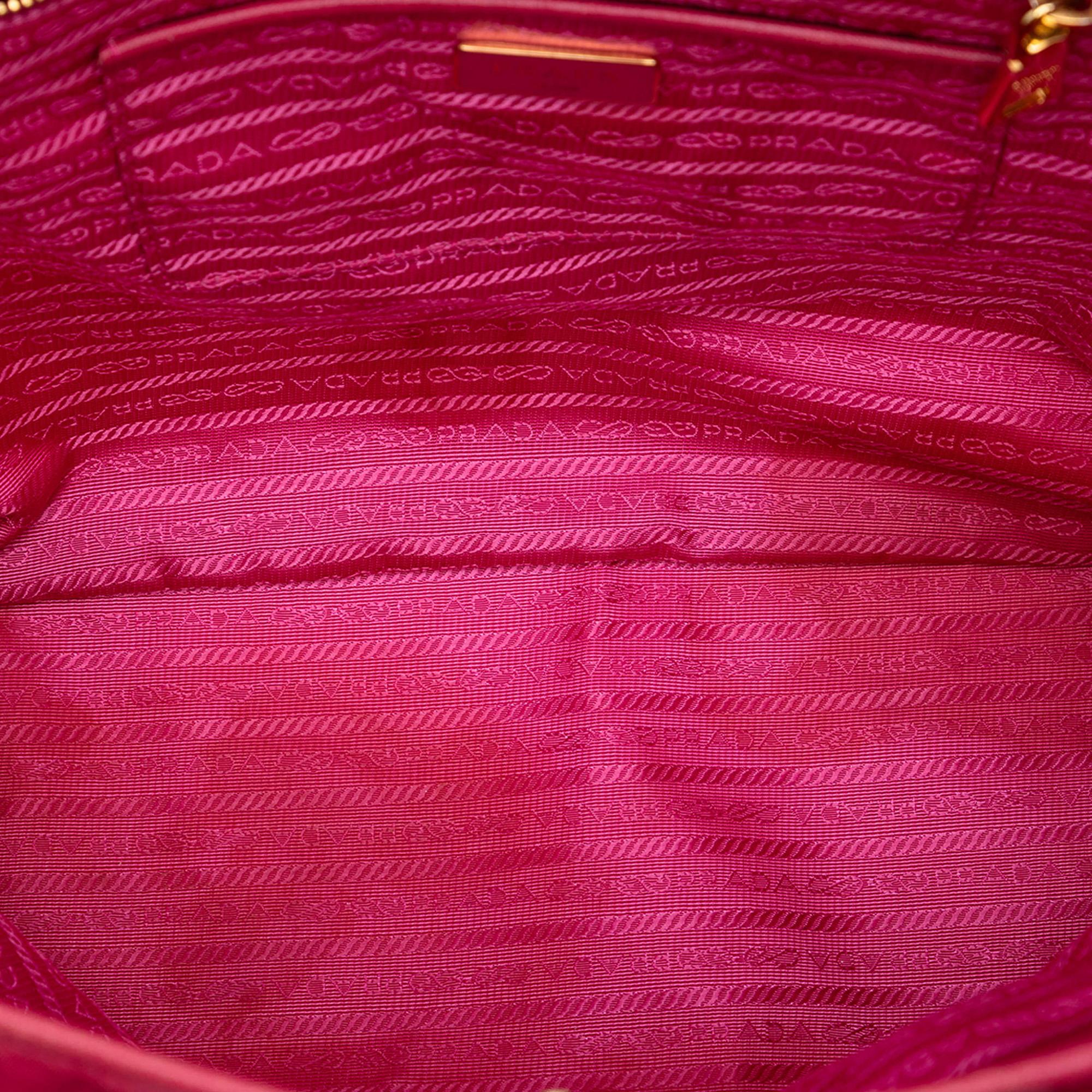 Prada Saffiano Trimmed Tessuto Tote