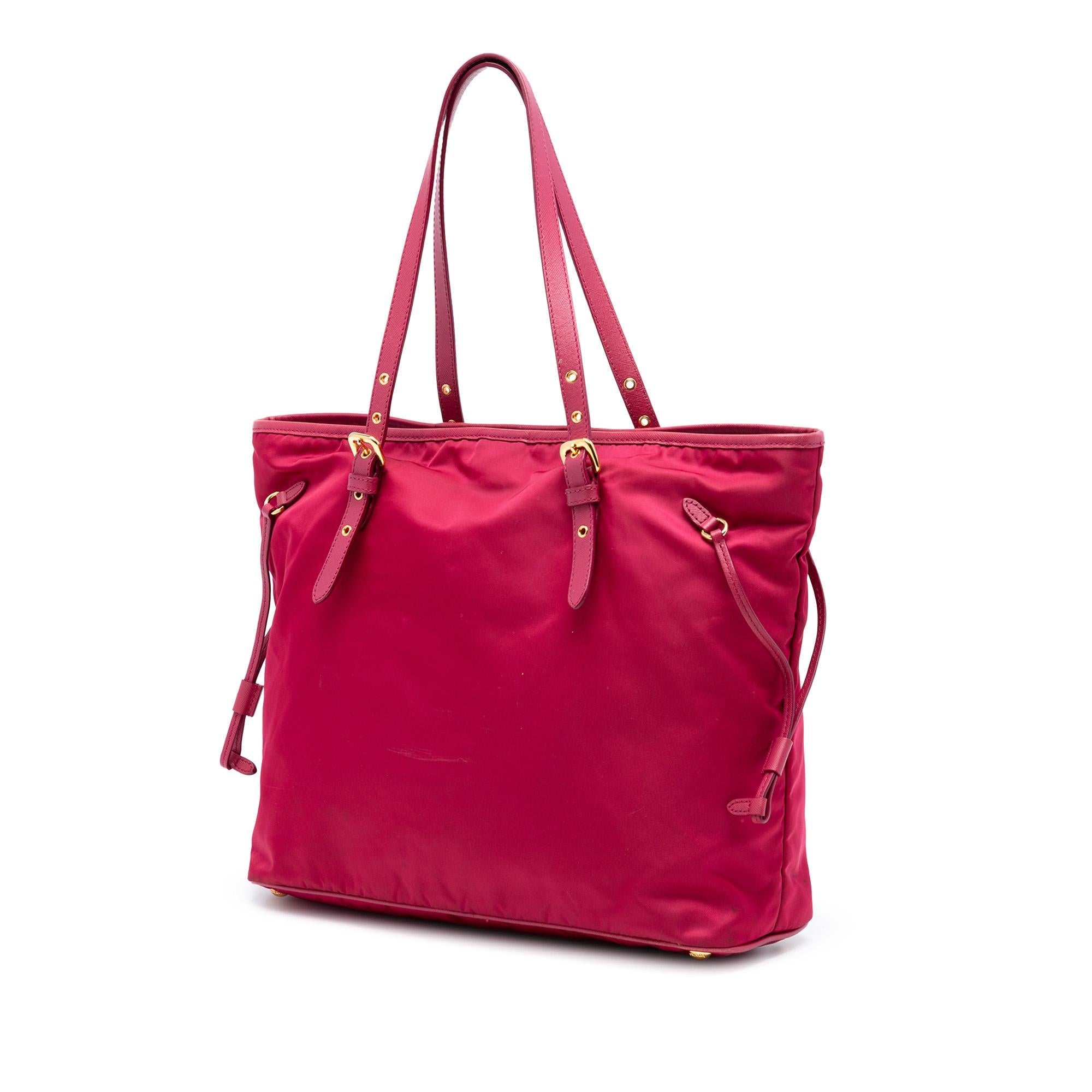 Prada Saffiano Trimmed Tessuto Tote