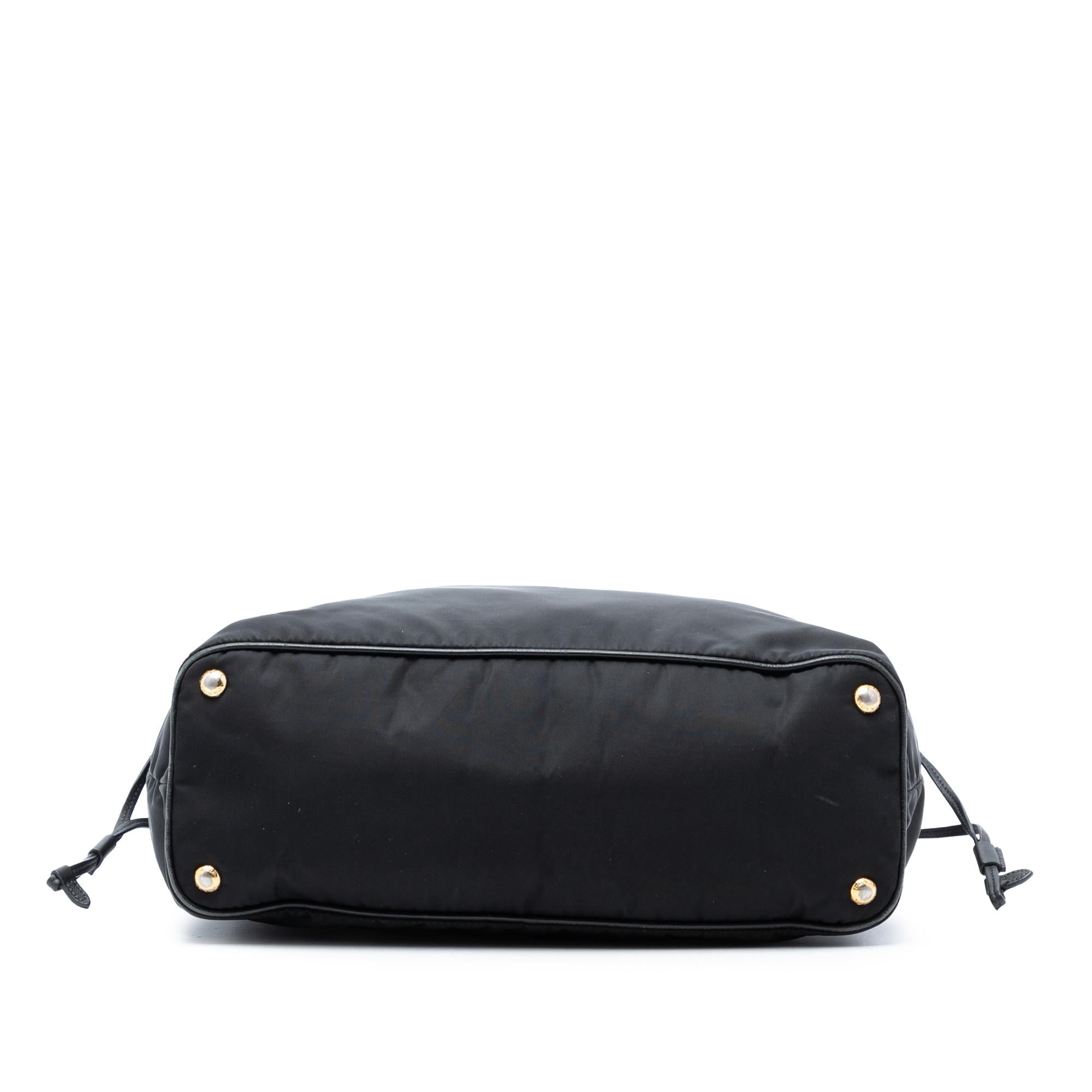 Prada Saffiano Trimmed Tessuto Tote