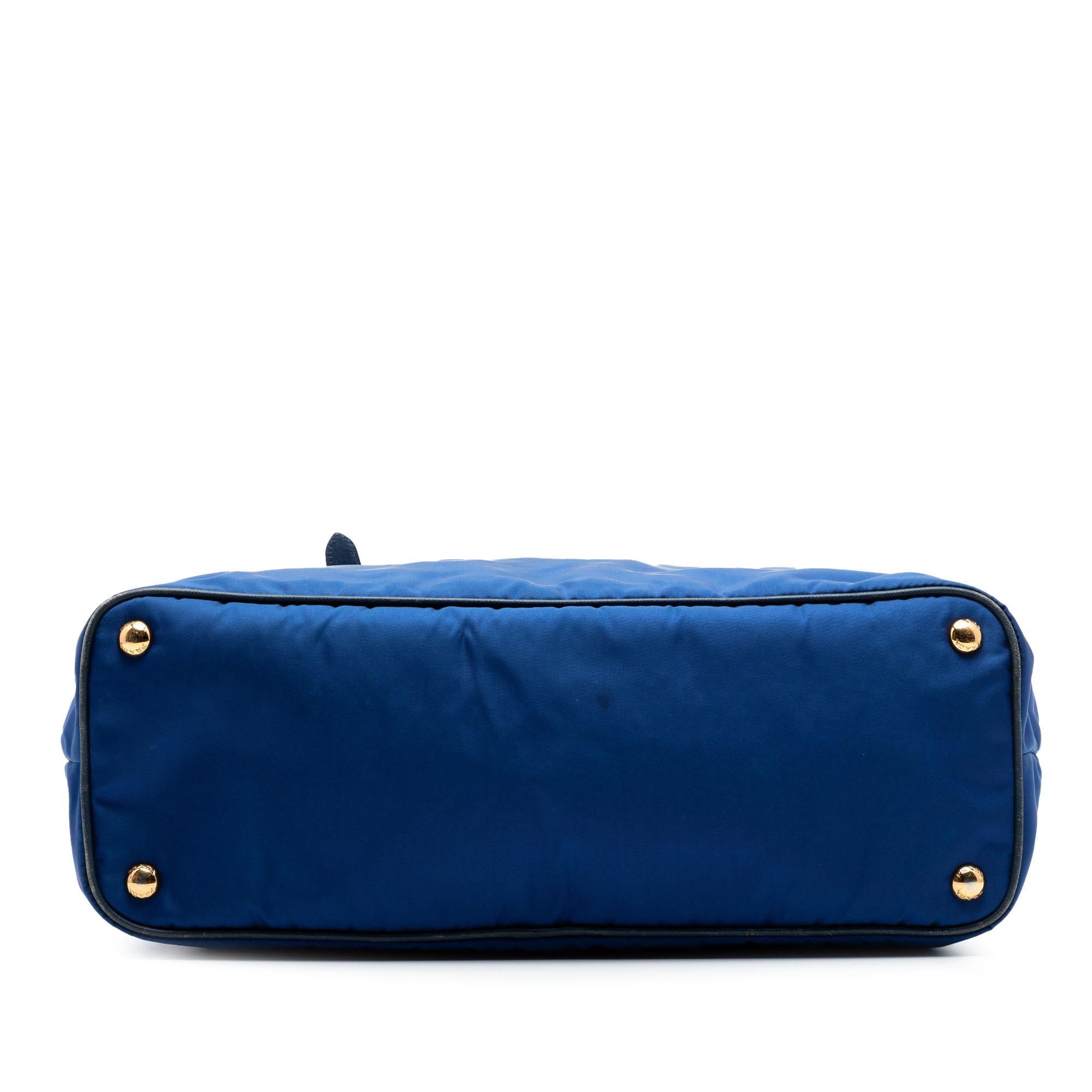 Prada Saffiano Trimmed Tessuto Tote