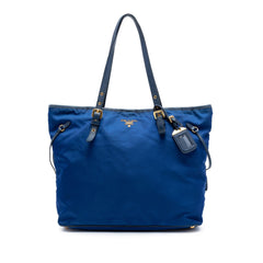 Prada Saffiano Trimmed Tessuto Tote