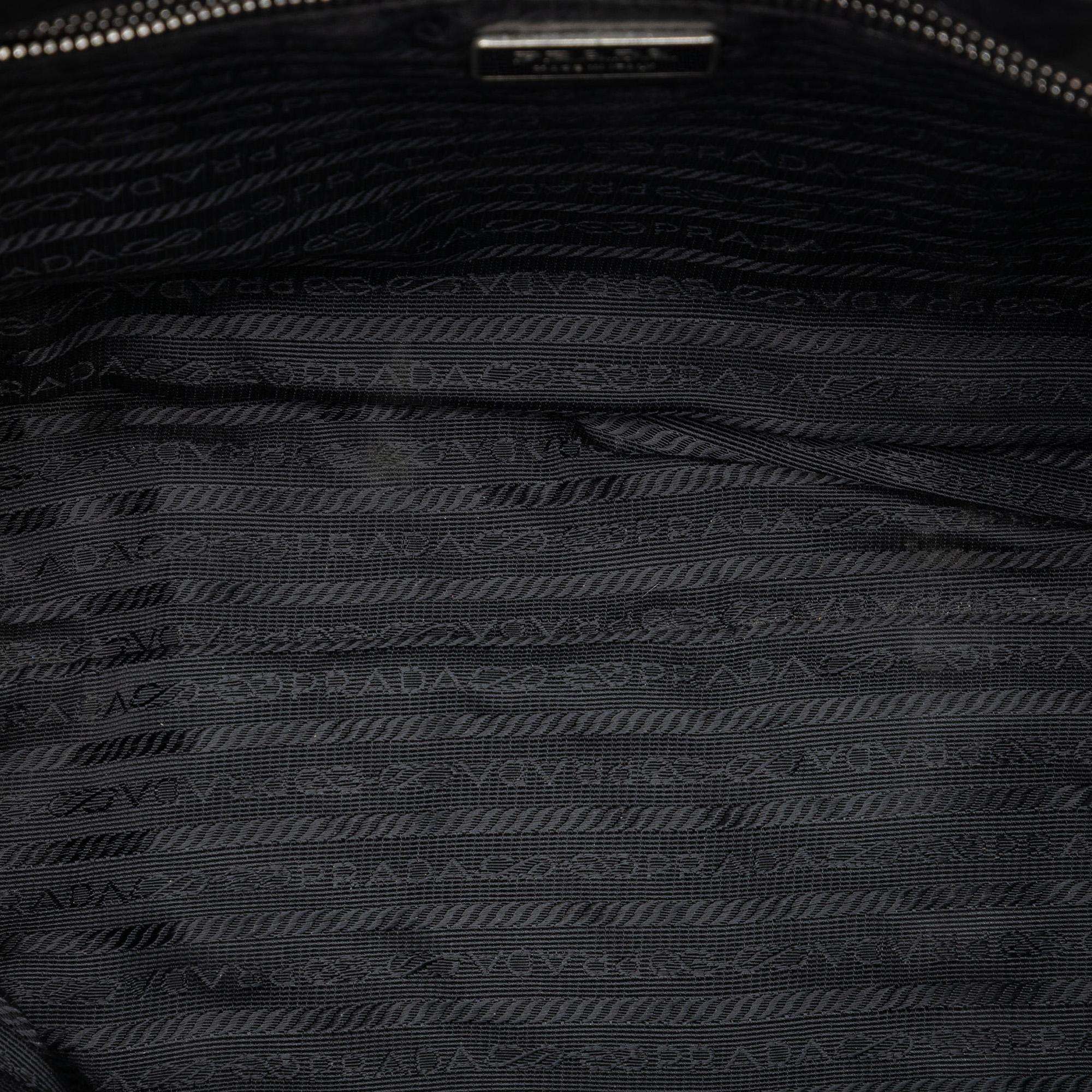 Prada Saffiano Trimmed Tessuto Tote