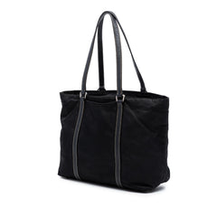 Prada Saffiano Trimmed Tessuto Tote