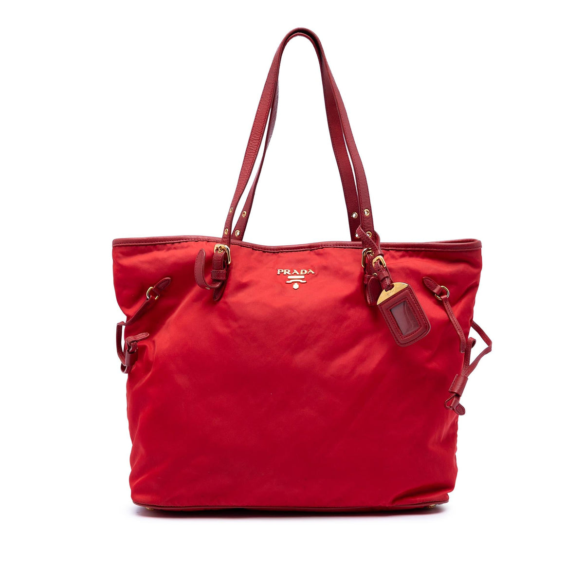 Prada Saffiano Trimmed Tessuto Tote