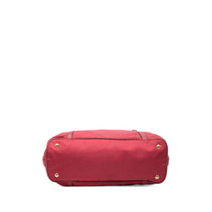 Prada Saffiano Trimmed Tessuto Zip Top Convertible Tote