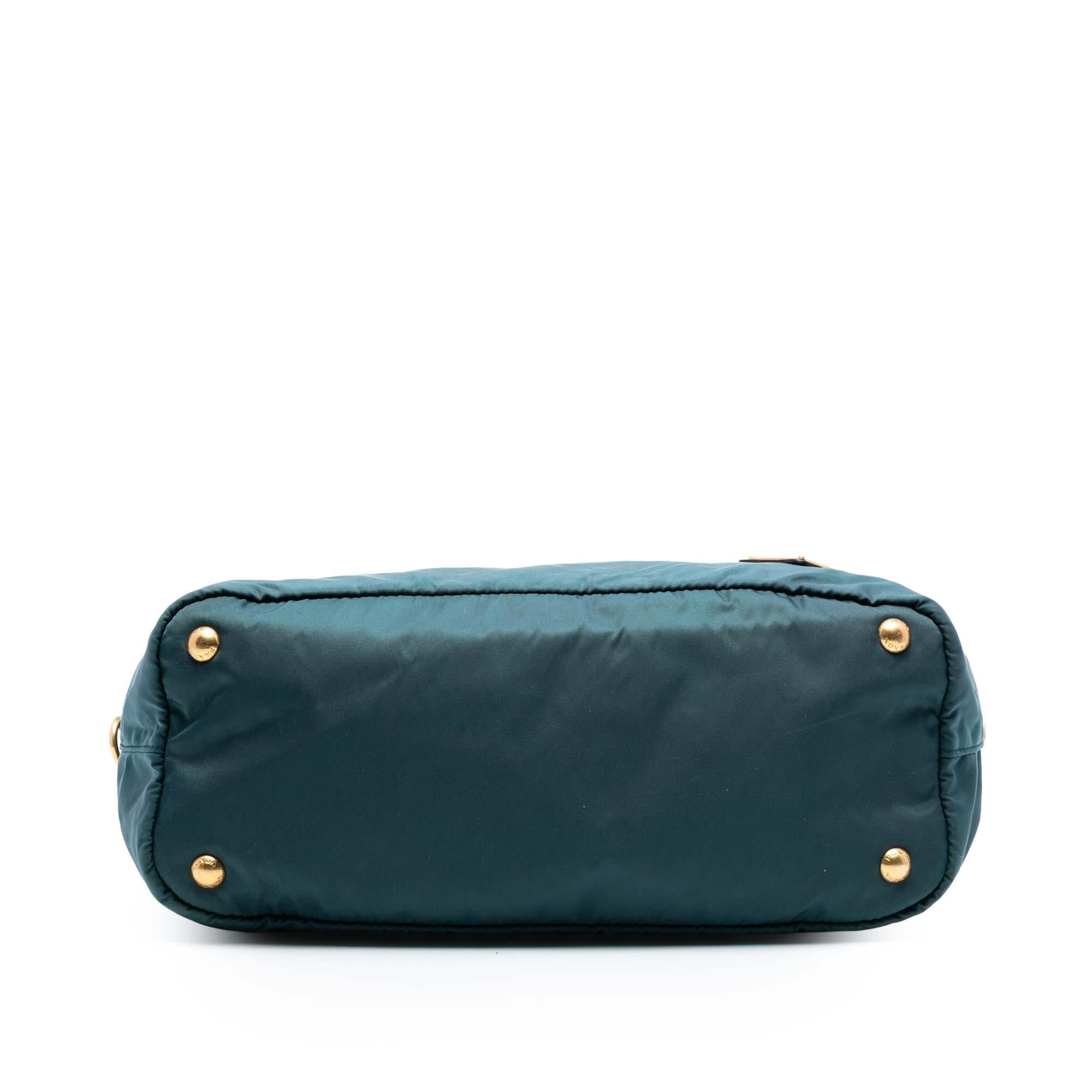 Prada Saffiano Trimmed Tessuto Zip Top Convertible Tote
