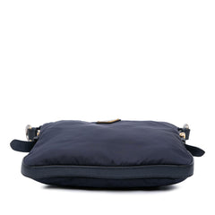 Prada Saffiano Trimmed Tessuto Zip Top Crossbody