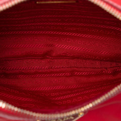 Prada Saffiano Trimmed Tessuto Zip Top Crossbody