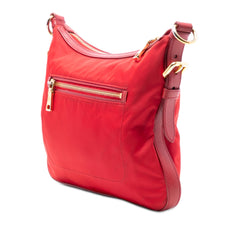 Prada Saffiano Trimmed Tessuto Zip Top Crossbody