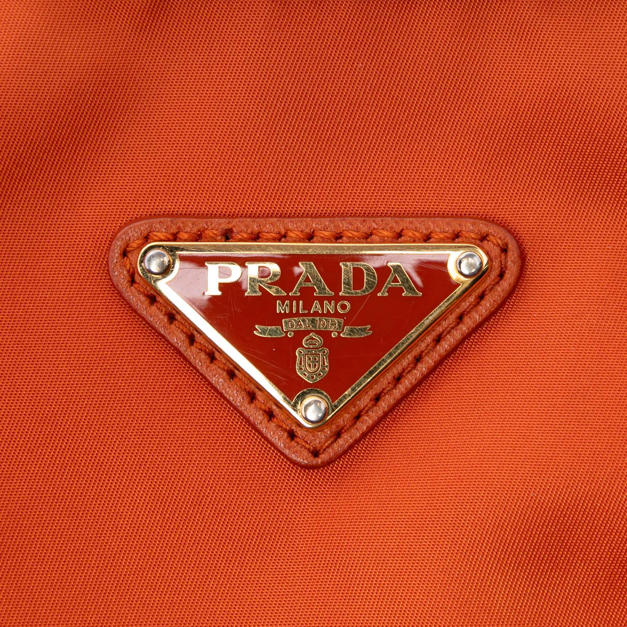 Prada Saffiano Trimmed Tessuto Zip Top Crossbody