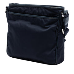 Prada Saffiano Trimmed Tessuto Zip Top Crossbody