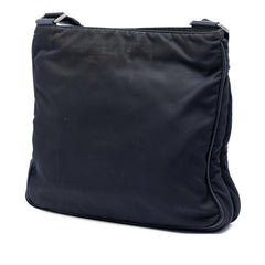 Prada Saffiano Trimmed Tessuto Zip Top Crossbody