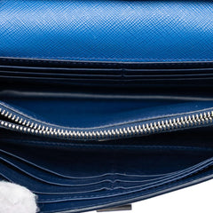 Prada Saffiano Turn Lock Wallet on Strap