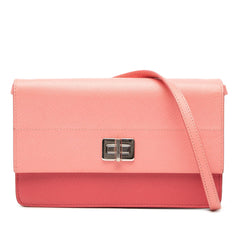 Prada Saffiano Turn Lock Wallet on Strap
