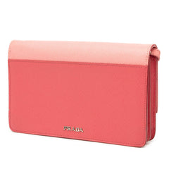 Prada Saffiano Turn Lock Wallet on Strap