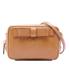 Prada Saffiano Vernice Bow Camera Bag