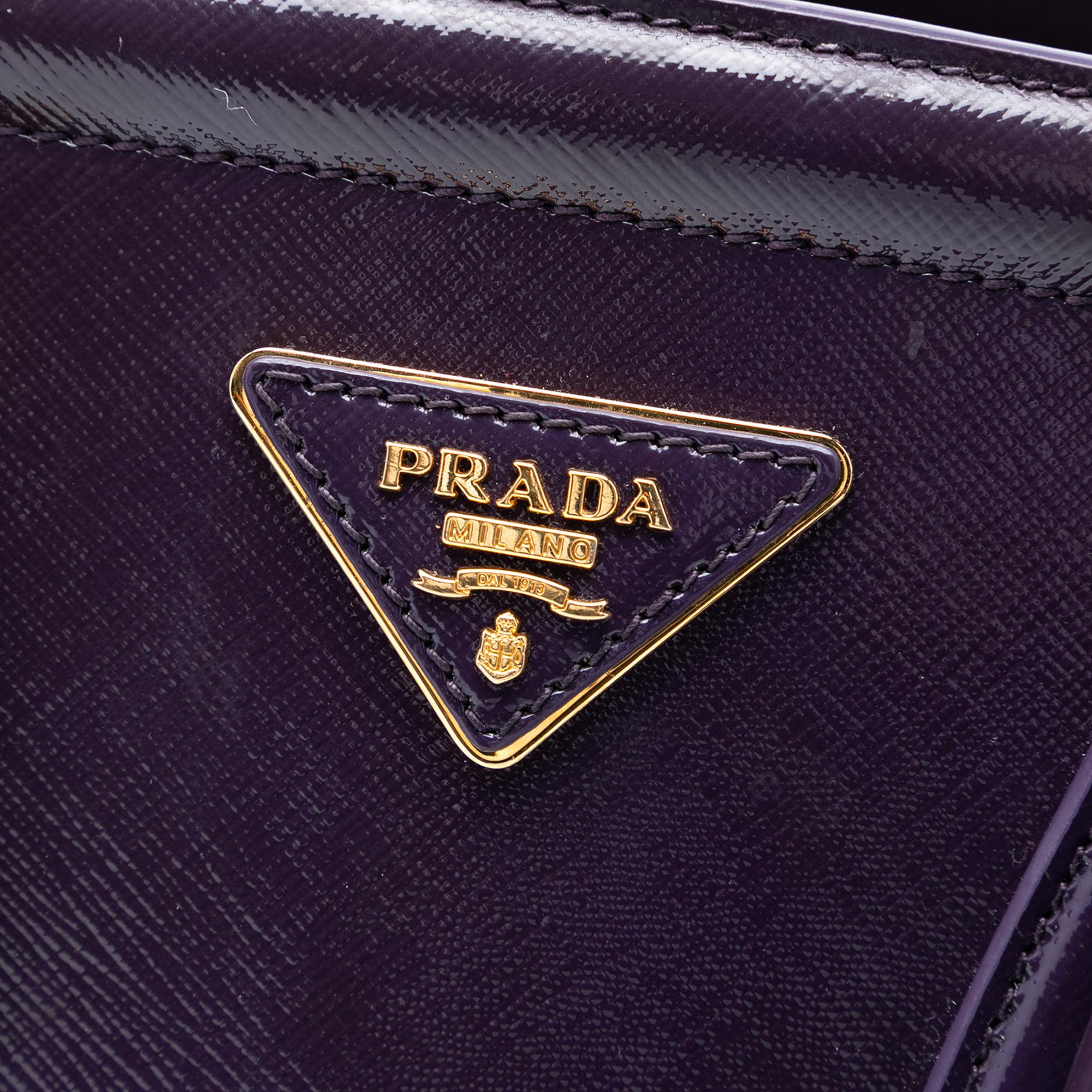 Prada Saffiano Vernice Parabole Tote
