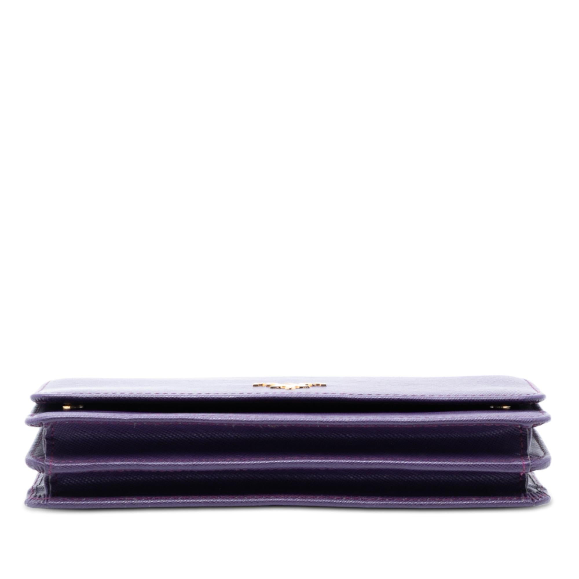 Prada Saffiano Wallet on Strap