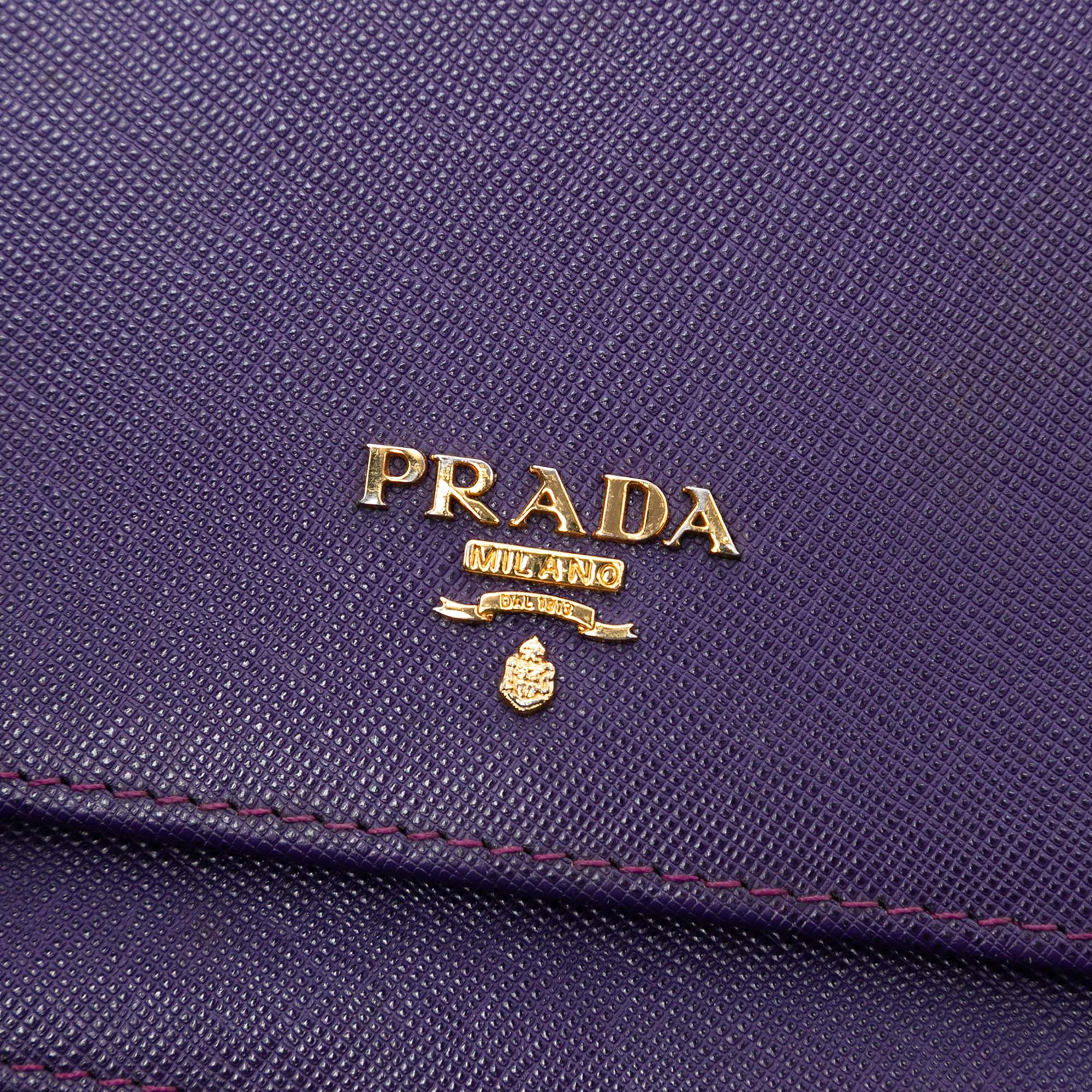 Prada Saffiano Wallet on Strap