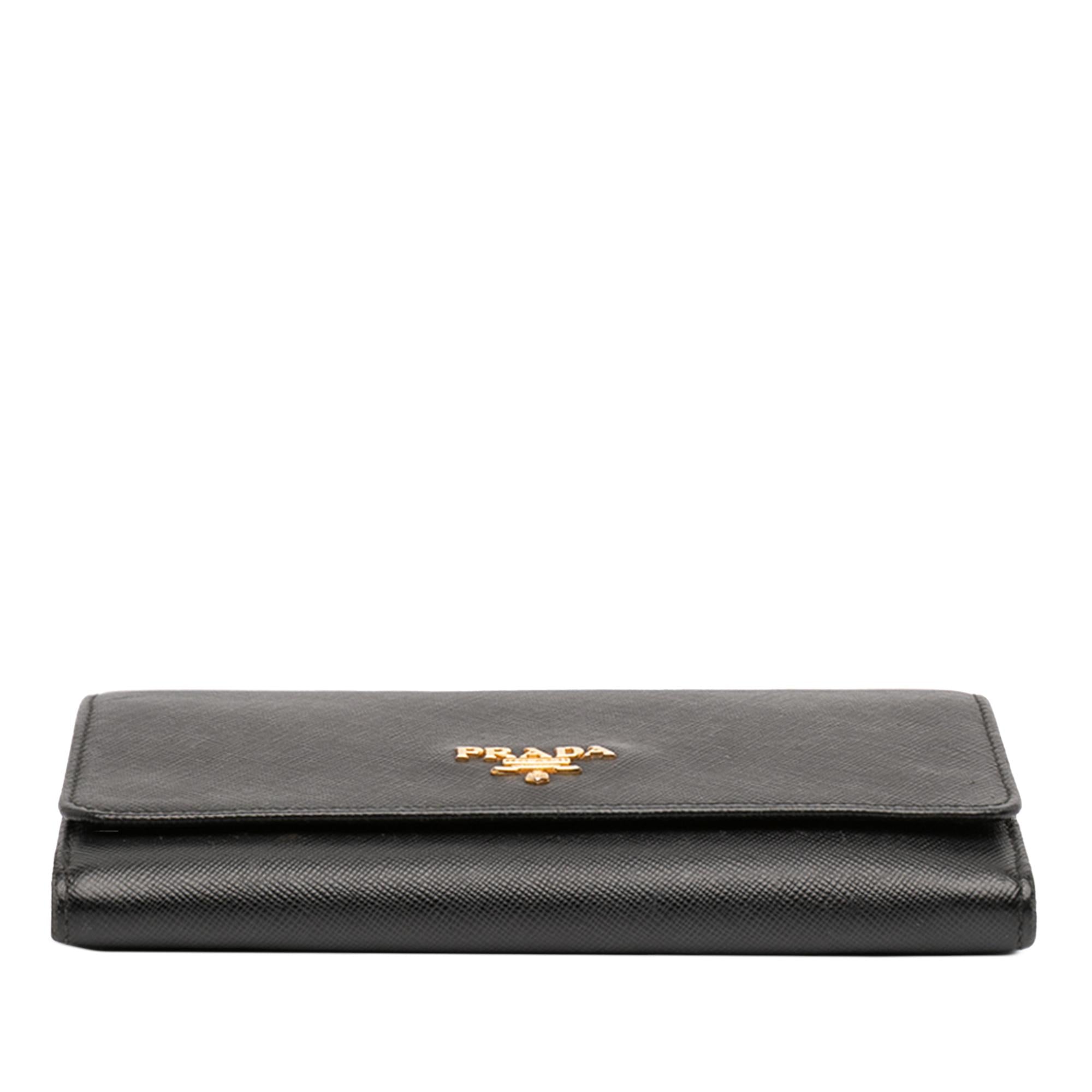 Prada Saffiano Wallet on Strap